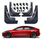 Model 3 Tesla Mud Flaps Splash Guards Winter Vehicle Protection No Holes 4 Pcs - iCBL