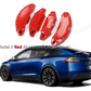 Tesla Model X Brake Caliper Covers Aluminum Front & Rear Red 18-21 (4PCS) - iCBL