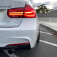 BMW F30 Carbon Fiber Rear Bumper Extensions Splitters Diffuser - iCBL