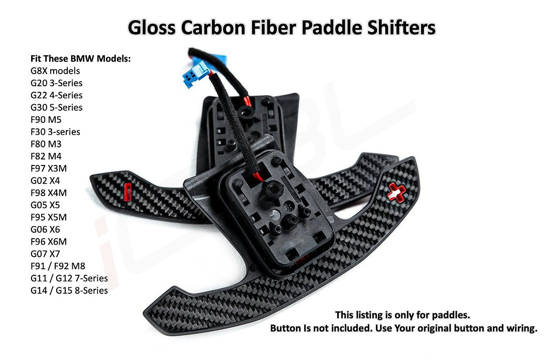 BMW G/F Series G80 Style Carbon Fiber Paddle Shifters - iCBL