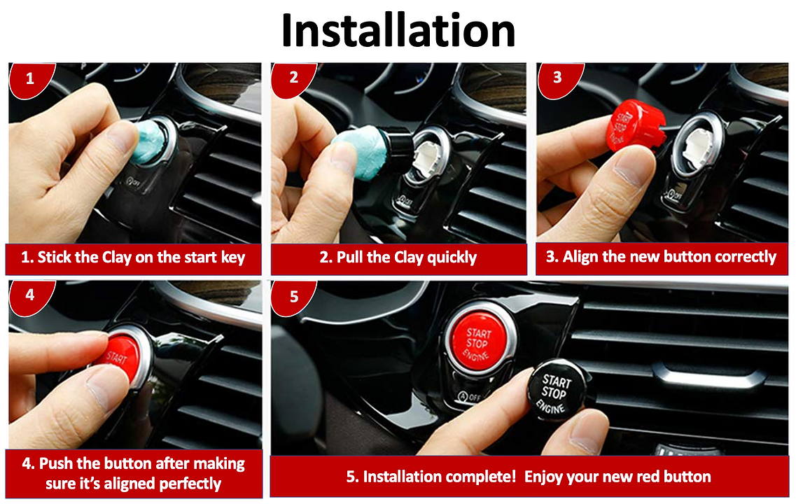 BMW F-Series Red Push Start Button - iCBL