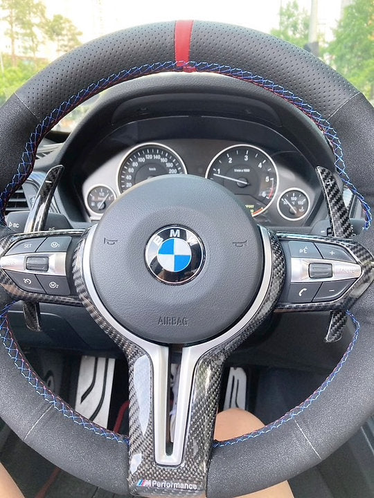 BMW F-Series Carbon Fiber Paddle Shifters for BMW 3 series, 4 Series, M2  M3, M4, M5 (Wet) Gloss