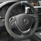 BMW F-Series Alcantara Suede Steering Wheel Cover Non-M sport DIY (Red Stripe) - iCBL